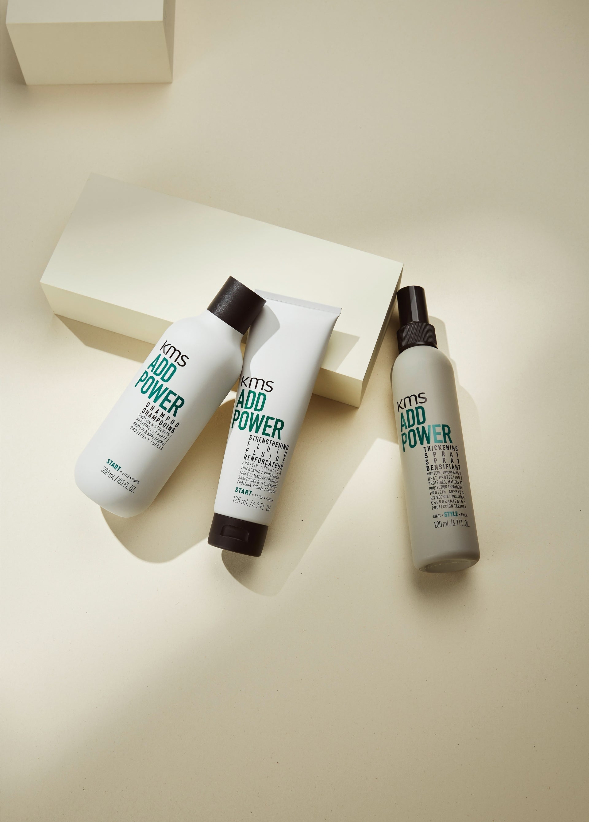 KMS ADDPOWER strength and thickness hair care products