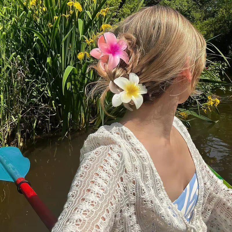 2024 Vacation Egg Flower Hair Clips – Bohemian Beach Style - Hair Care