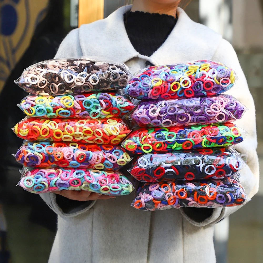 20/50 Pcs Kids Elastic Hair Bands – Sweet Scrunchie Rubber Bands - Hair Care