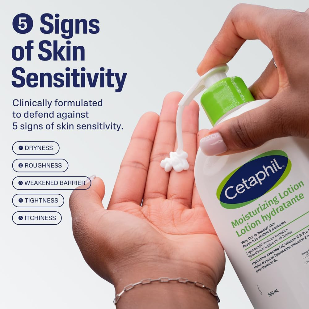 Cetaphil Moisturizing Lotion – Lightweight, 48-Hour Hydration for Sensitive 500ML