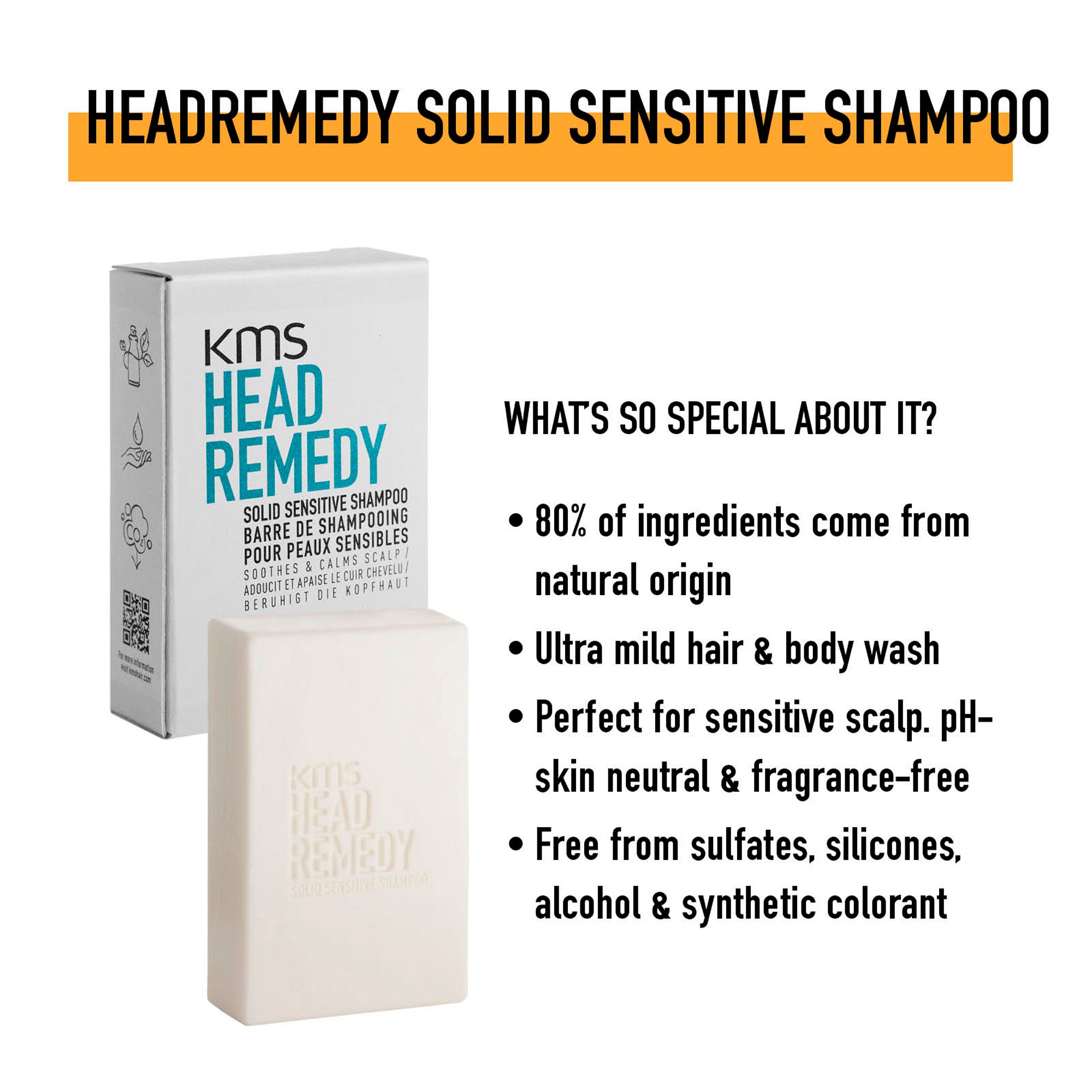 KMS HEADREMEDY Solid Sensitive Shampoo