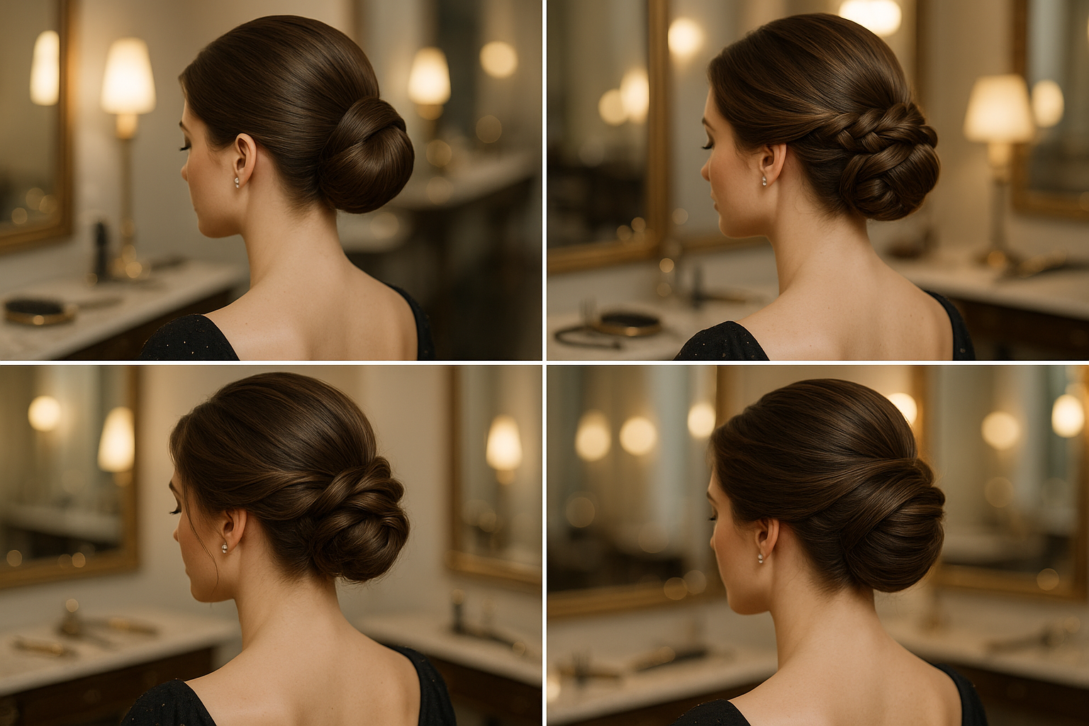 Elegant styling for proms, events, or special occasions. Professional updos designed to complement your outfit and last through the night.