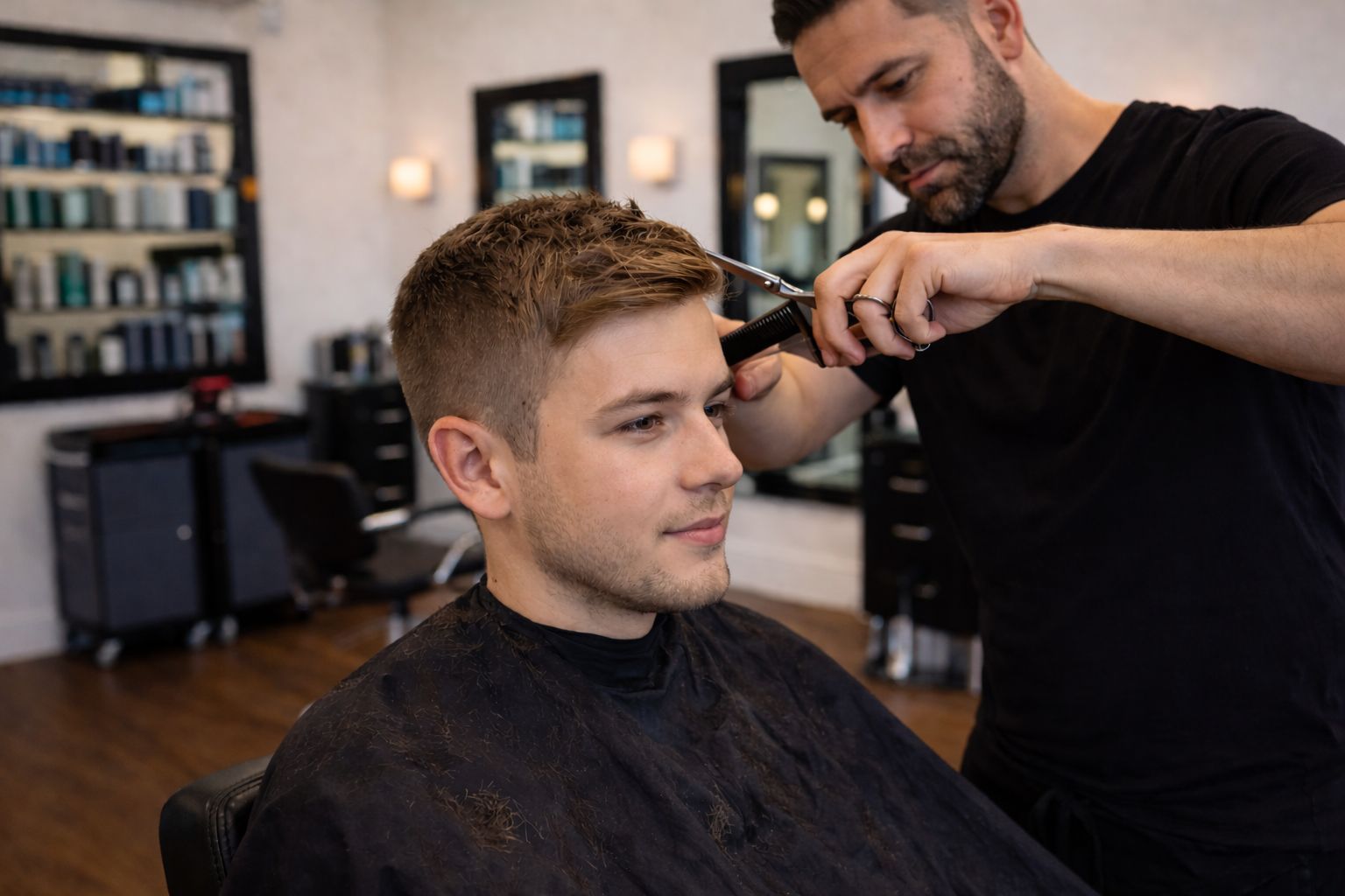 Men’s haircuts at Cabelo hair salon in Orangeville, Ontario