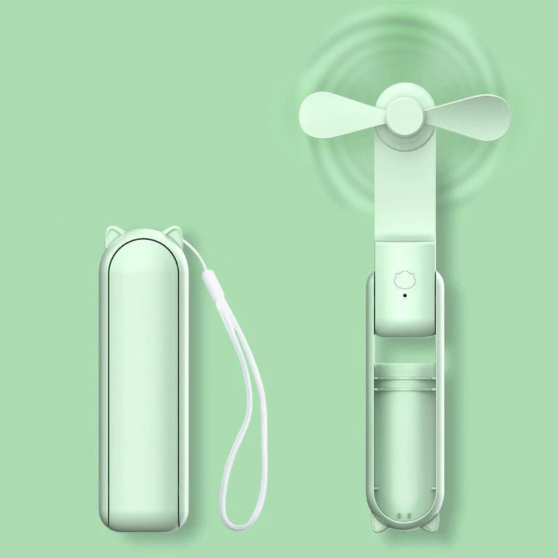 Portable Mini Fan – USB Rechargeable & Foldable - Hair Care