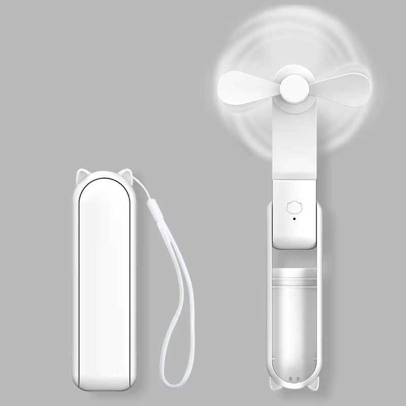 Portable Mini Fan – USB Rechargeable & Foldable - Hair Care