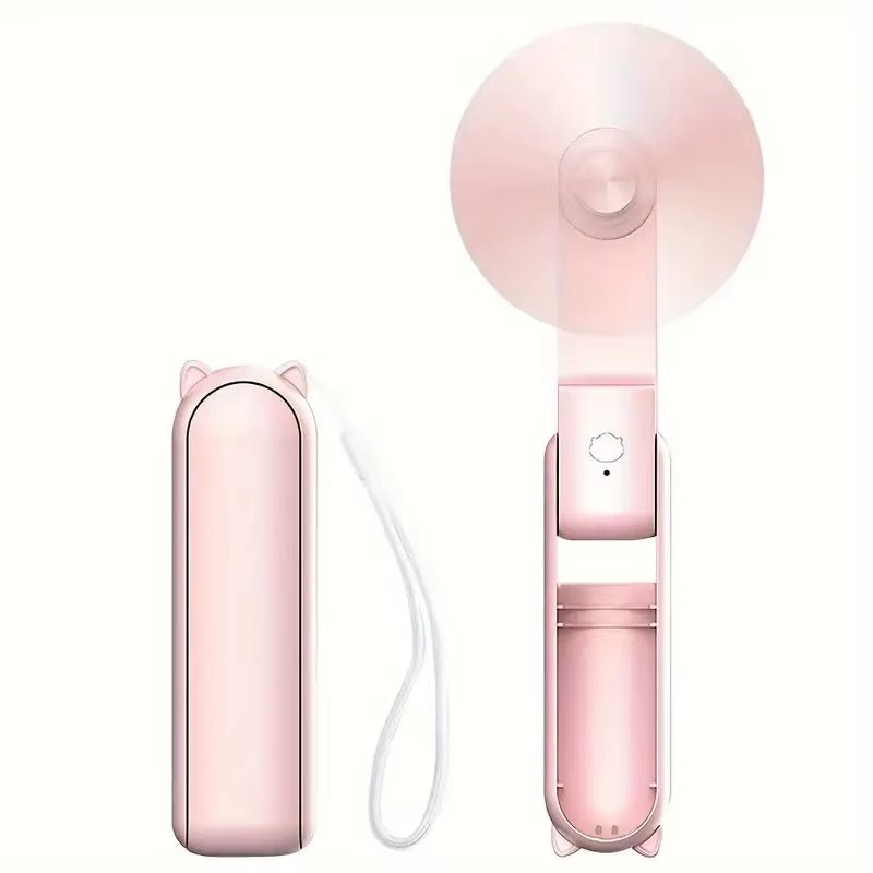 Portable Mini Fan – USB Rechargeable & Foldable - Hair Care