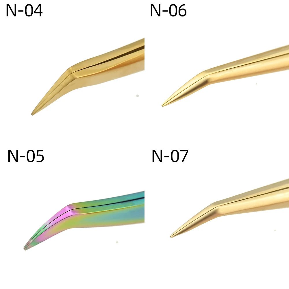 Professional Eyelash Extension Tweezers – Stainless Steel Precision Tools - Hair Care