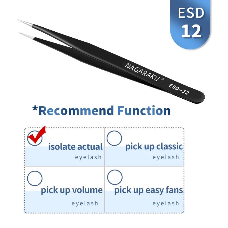 Professional Eyelash Extension Tweezers – Stainless Steel Precision Tools - Hair Care